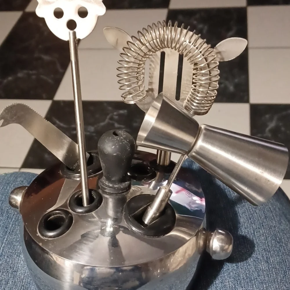 Bar Set Ice Bucket & Bar Tools Accessories, stainless steel, mcm